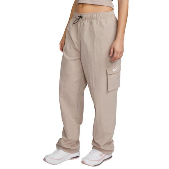 Nike Sportswear Essentials High Rise Wove Cargo Pants Khaki Tan Streetwear S - Picture 12 of 12